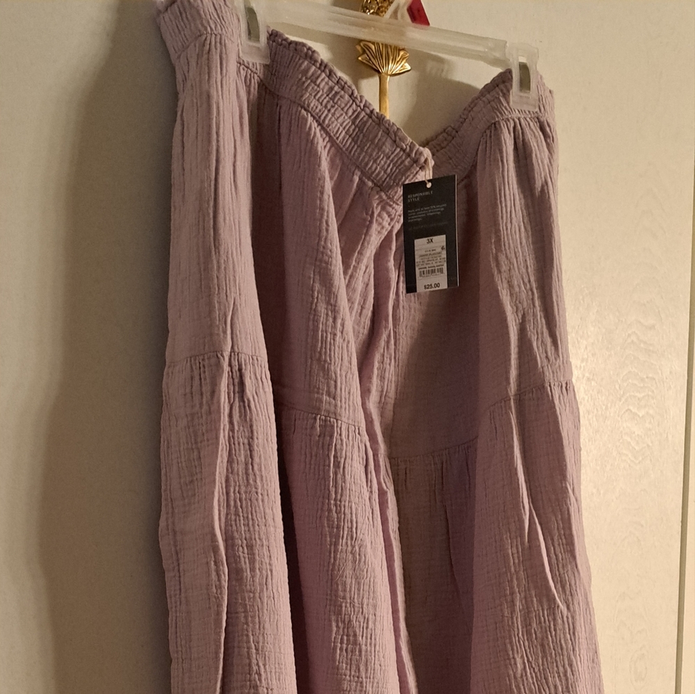 COPY - Universal Threads Lavender Splash Maxi Skirt Size 3X